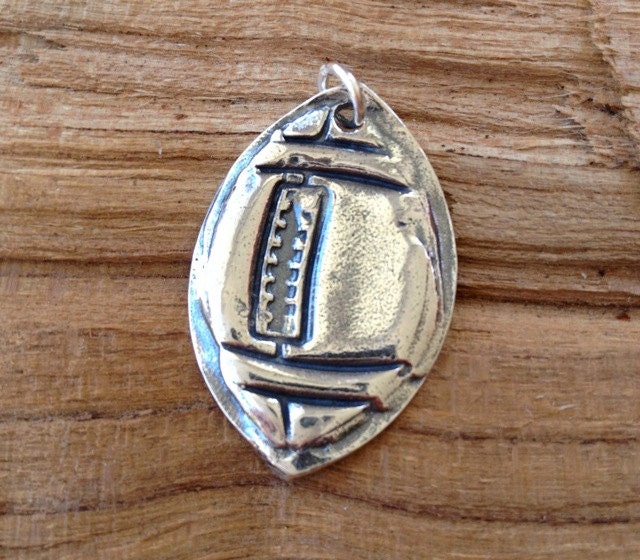 Sterling Silver Hand Created Football Charm