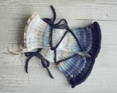 WOODLAND Leg warmers in Sea Blues Greens and Creams
