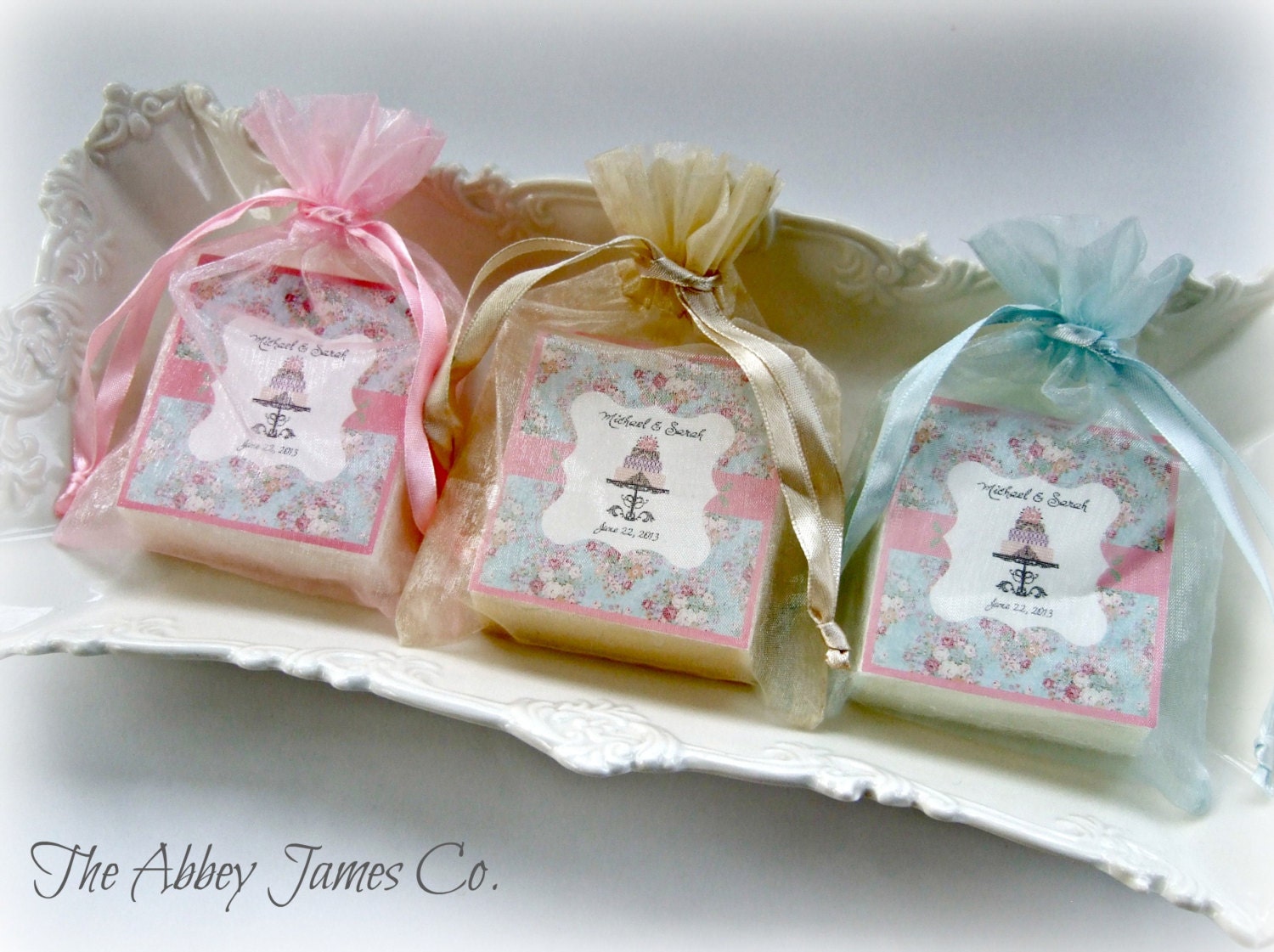Shabby Chic Wedding Favors, Shower Favors, Soap Favors, set of 12