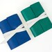 Leather Mini Journal: Jewel - Emerald and Sapphire little luxury gift notebook, book