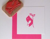 Mini Birdie on a Branch Rubber Stamp