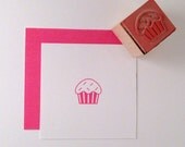 MINI Cupcake Rubber Stamp