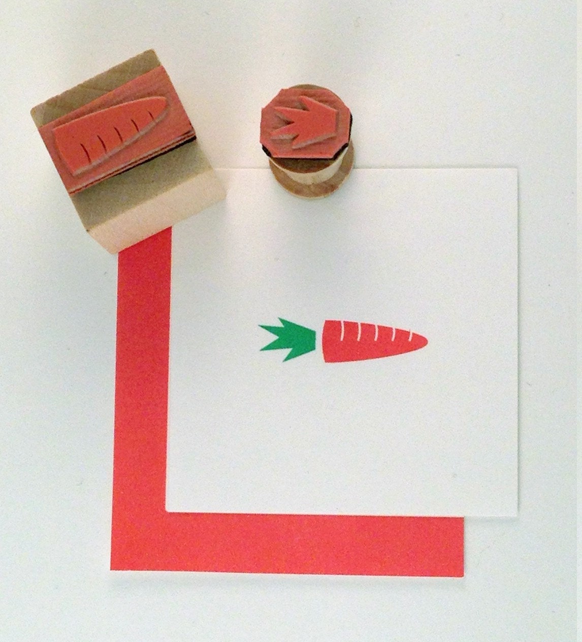 Mini Carrot Set Rubber Stamp