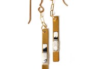 Avery: Fine Art Earrings featuring a tiny ink painting