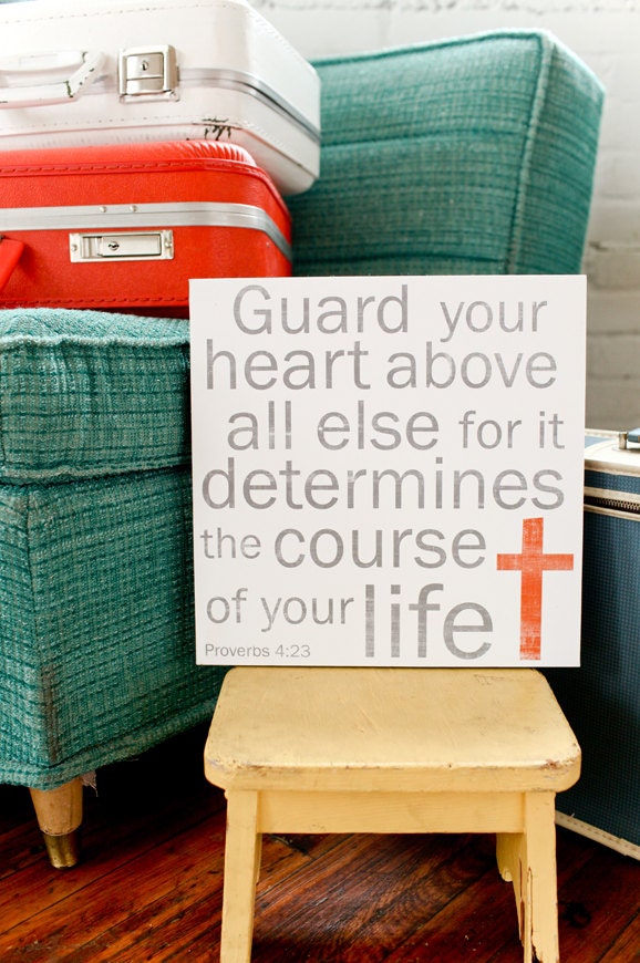 Guard Your Heart  - 12x12 CAFE MOUNT