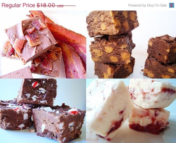 SALE Julie's Fudge - Mini SAMPLER Pack - 3 pieces each, 3 kinds - 3/4 Pound Total