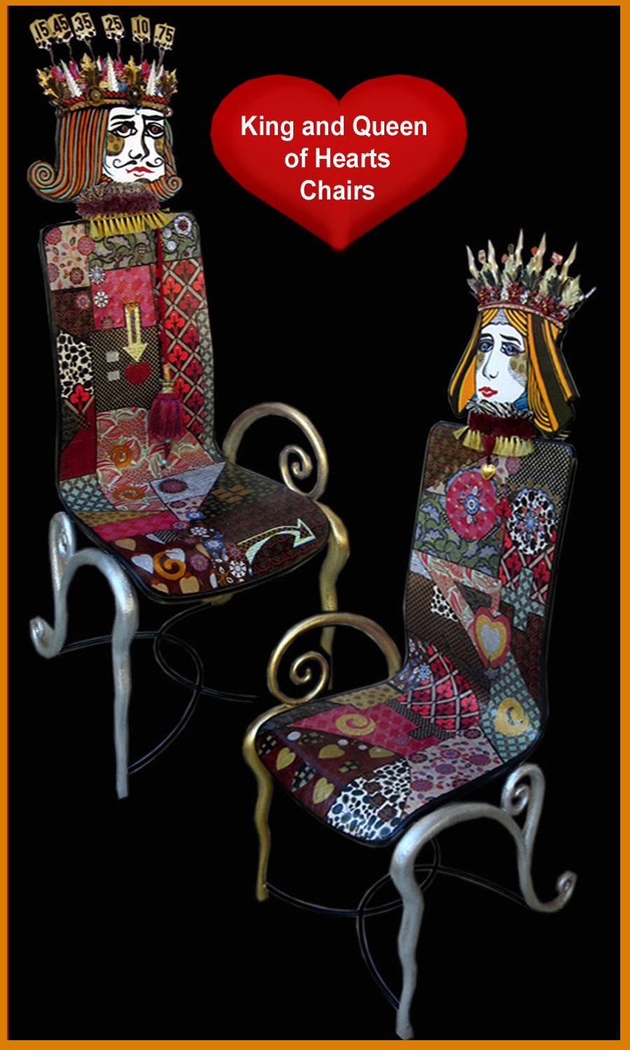 King & Queen of Hearts Chairs