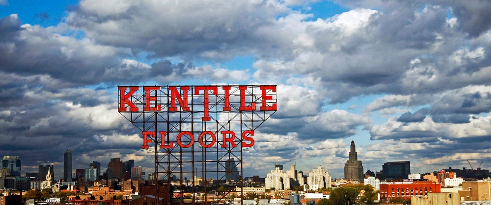 Women's Brooklyn T-Shirt - Kentile Floors Sign in Blue - S, M, L