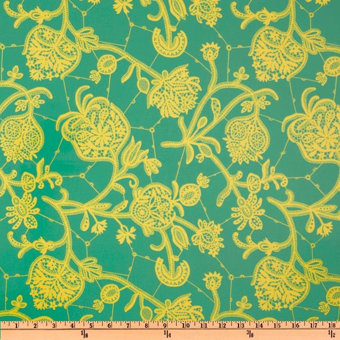 Laminated Cotton Fabric --Lark Souviner in Mineral by Amy Butler - Yardage