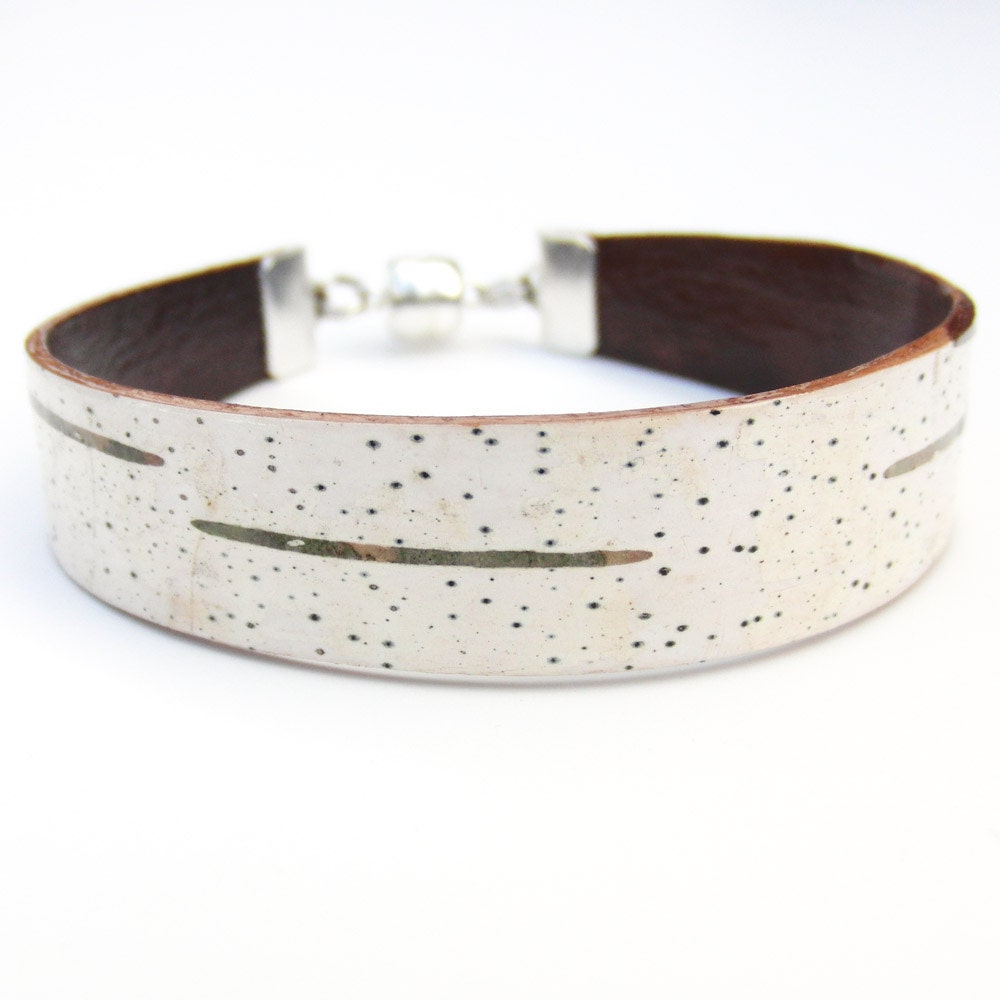 Birch bark cuff bracelet, The skinny