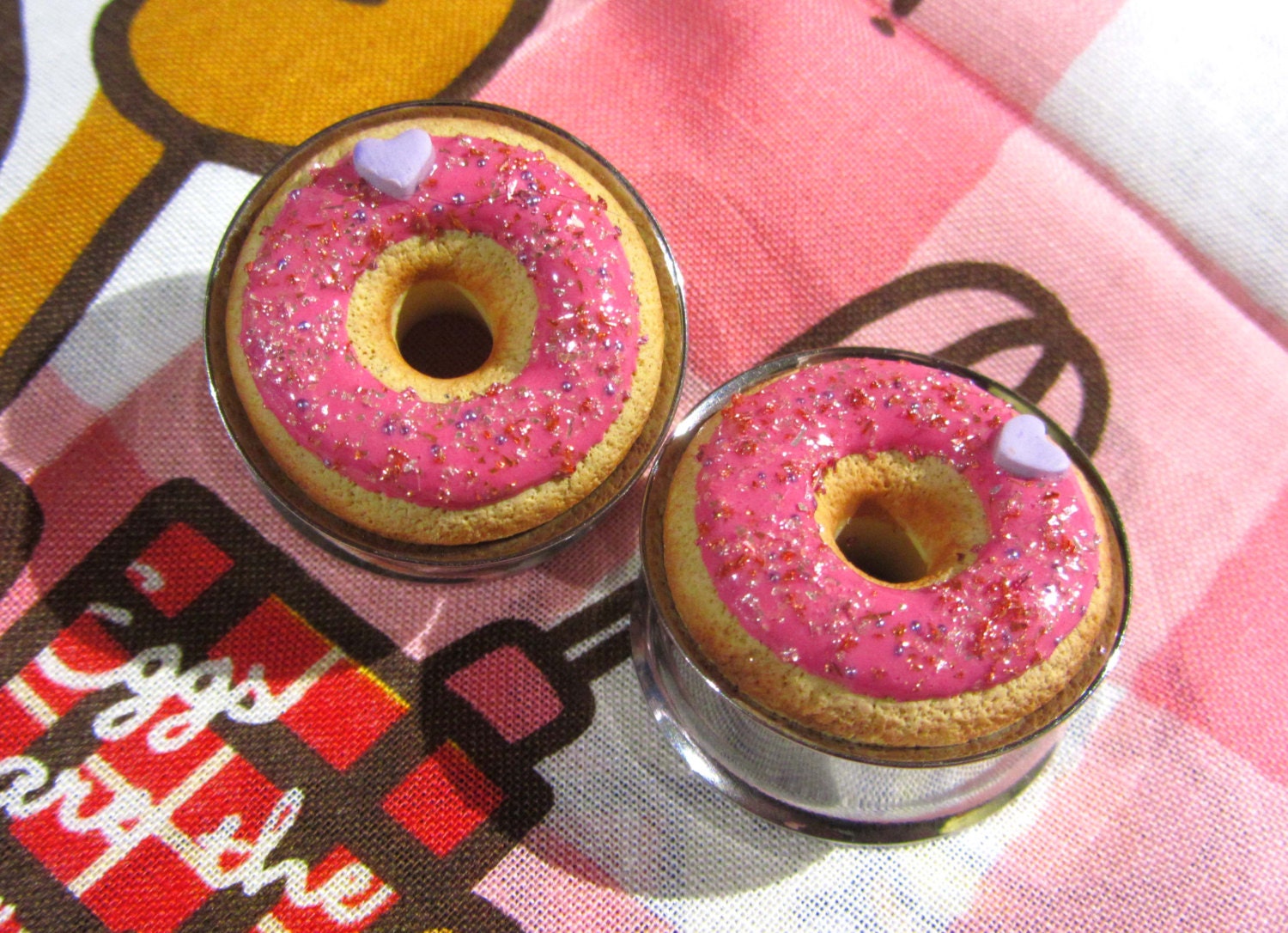 1" Donut Eyelets - Pixiedust Donut Plugs with Hearts