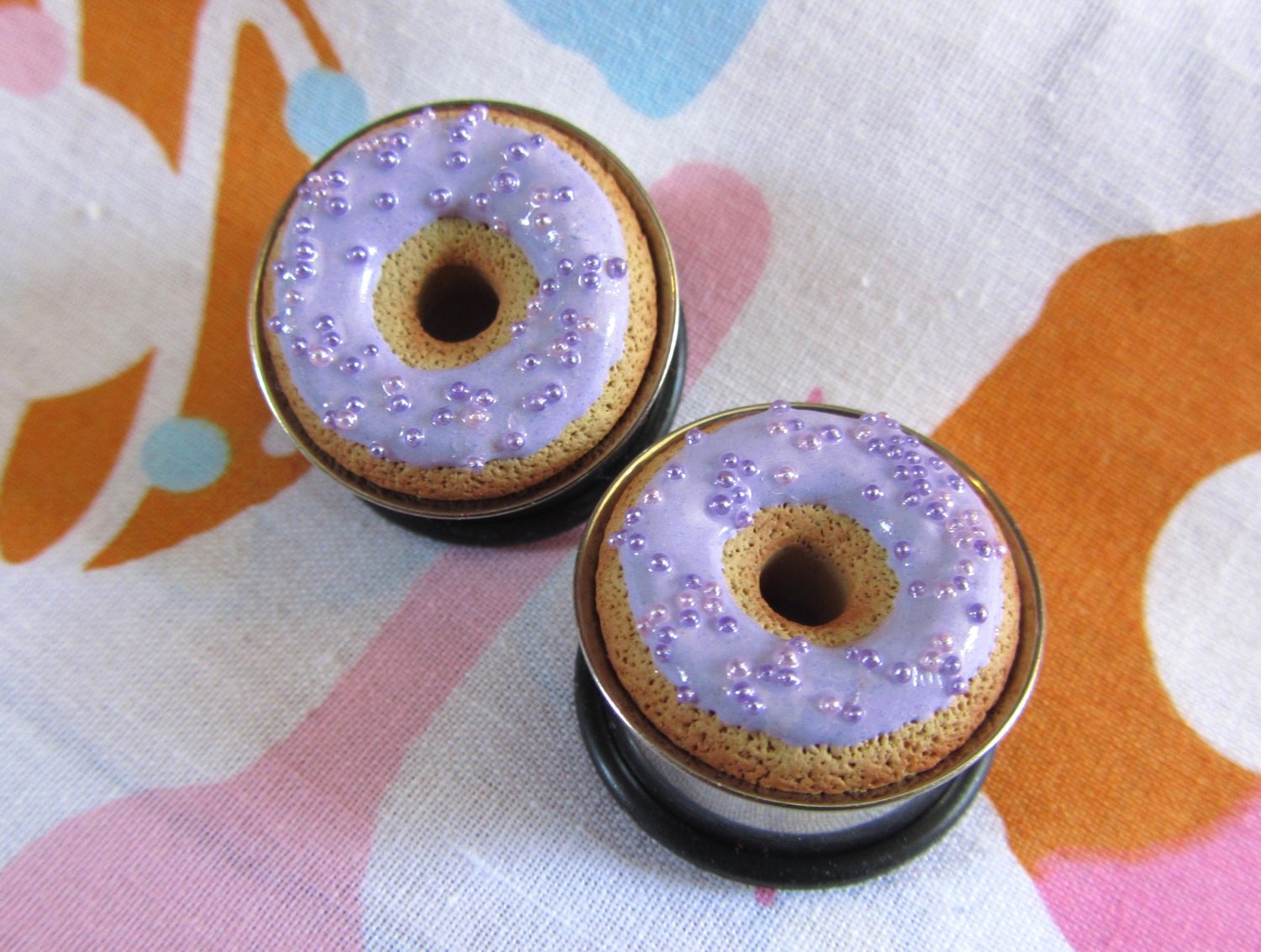 3/4" Donut Eyelets - Pastel Purple Donut Plugs