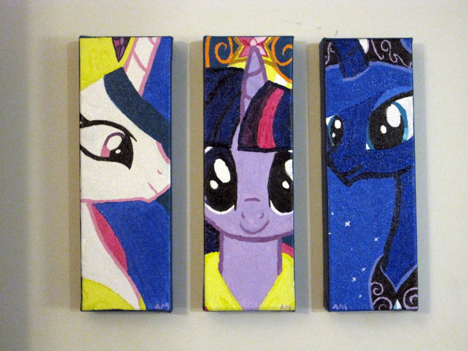 My Little Pony Friend Ship Is Magic Three Princess Oil Painting Kawaii