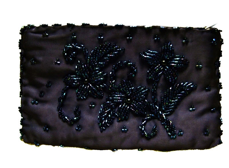 Evening Beaded Bag / Cobalt Blue / Vintage Hong Kong