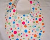 Baby Bib Dots Multicolor - Clearance