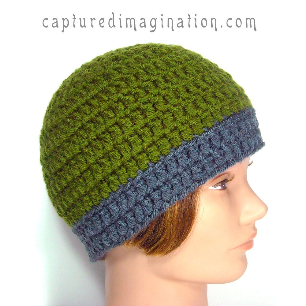 Handmade Beanie Cap Hat - Oxford Olive