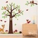 Nursery Wall Decal Woodland Forest Animals Bambi Deer Owls Squirrels Raccoon Baby Kids Room Art Decor