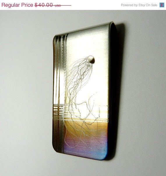 ON SALE JELLYFISH Money Clip. Designer Fashion Accessories by The Rave N Iron