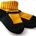 Knit Slipper Sock Adult Maryjane Goldenrod Yellow
