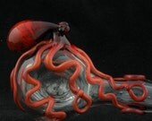 Octopus Pipe Glass Spoon Medium Hand Blown Thick Wall