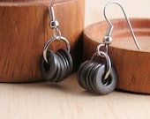 Drop Earrings Dangles Black Metal Hardware Jewelry Eco Friendly