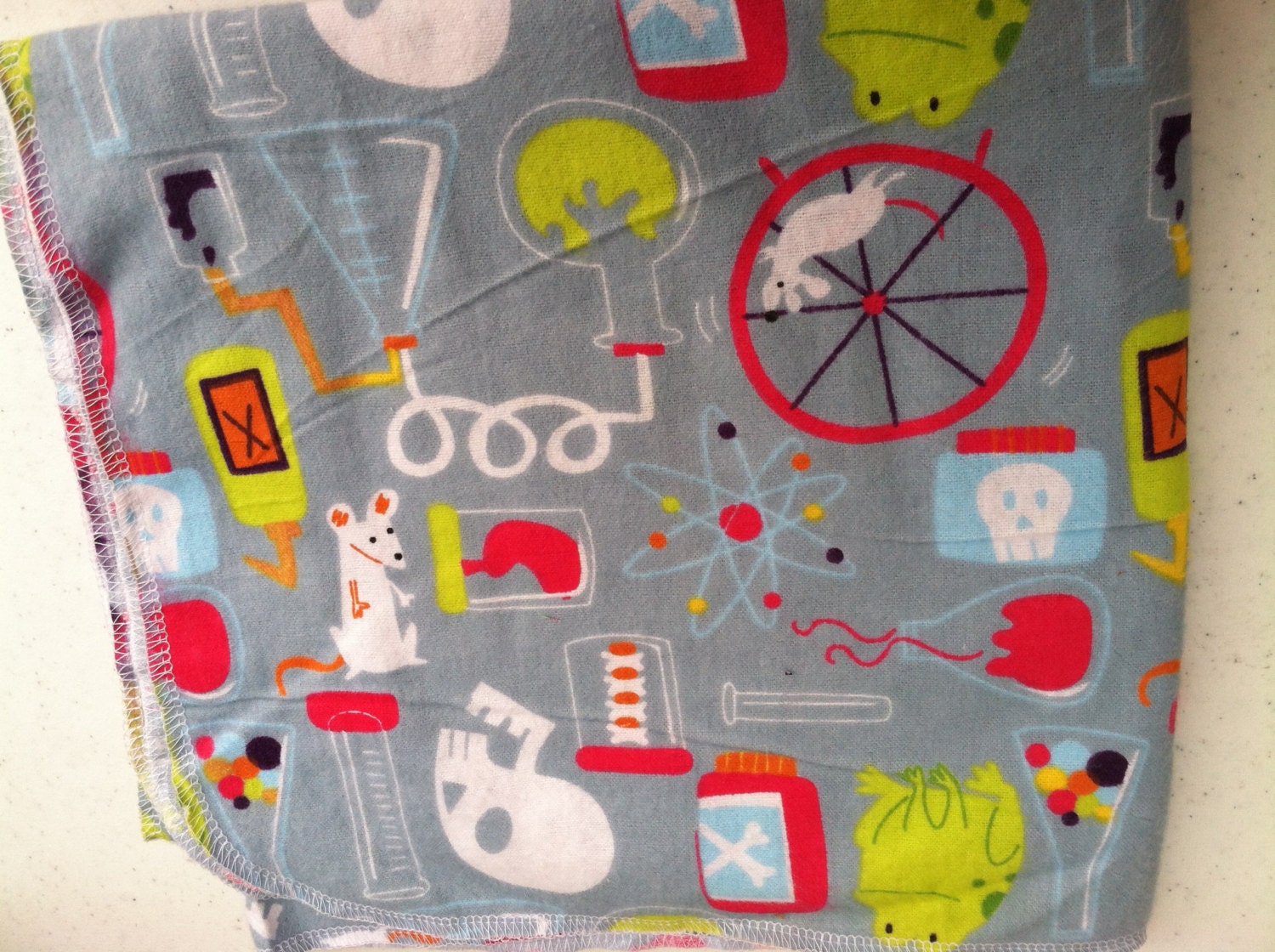 Chemistry flannel receiving blanket