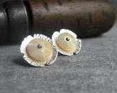 EARRINGS sterling florets and buttons