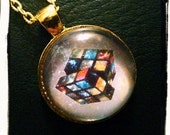 NEW Rubix Cube Galaxy Nebula Necklace