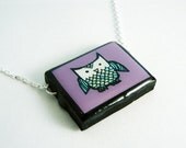 Purple Owl Necklace