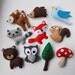 Customized Hanging Woodland Mobile - CHOOSE YOUR ANIMALS - Deer, Bear, Squirrel, Porcupine, Owl, Bird, Fox, Raccoon, Tree, and Mushroom