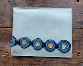 SALE--abstract peacock repurposed leather ipad sleeve