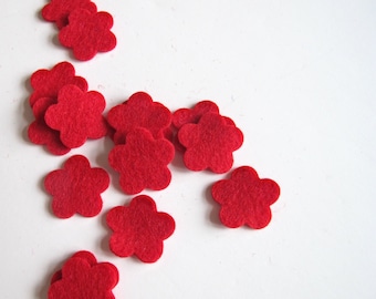 Flower Die Cuts - 100% Wool Felt - Tiny Blossoms Set of 15