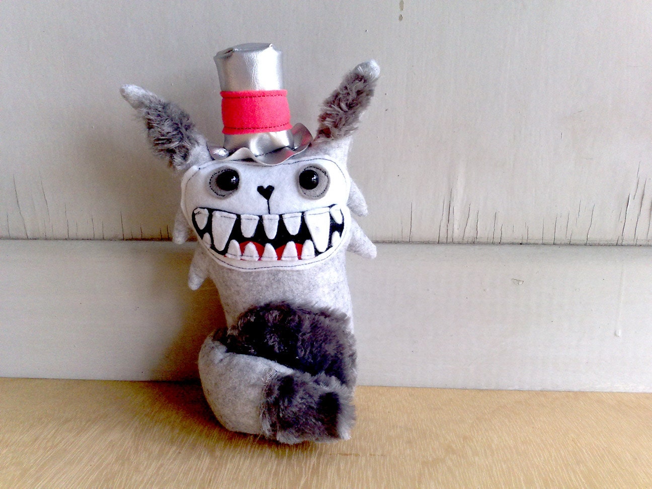 Handmade Plush Wolffey  the wolf