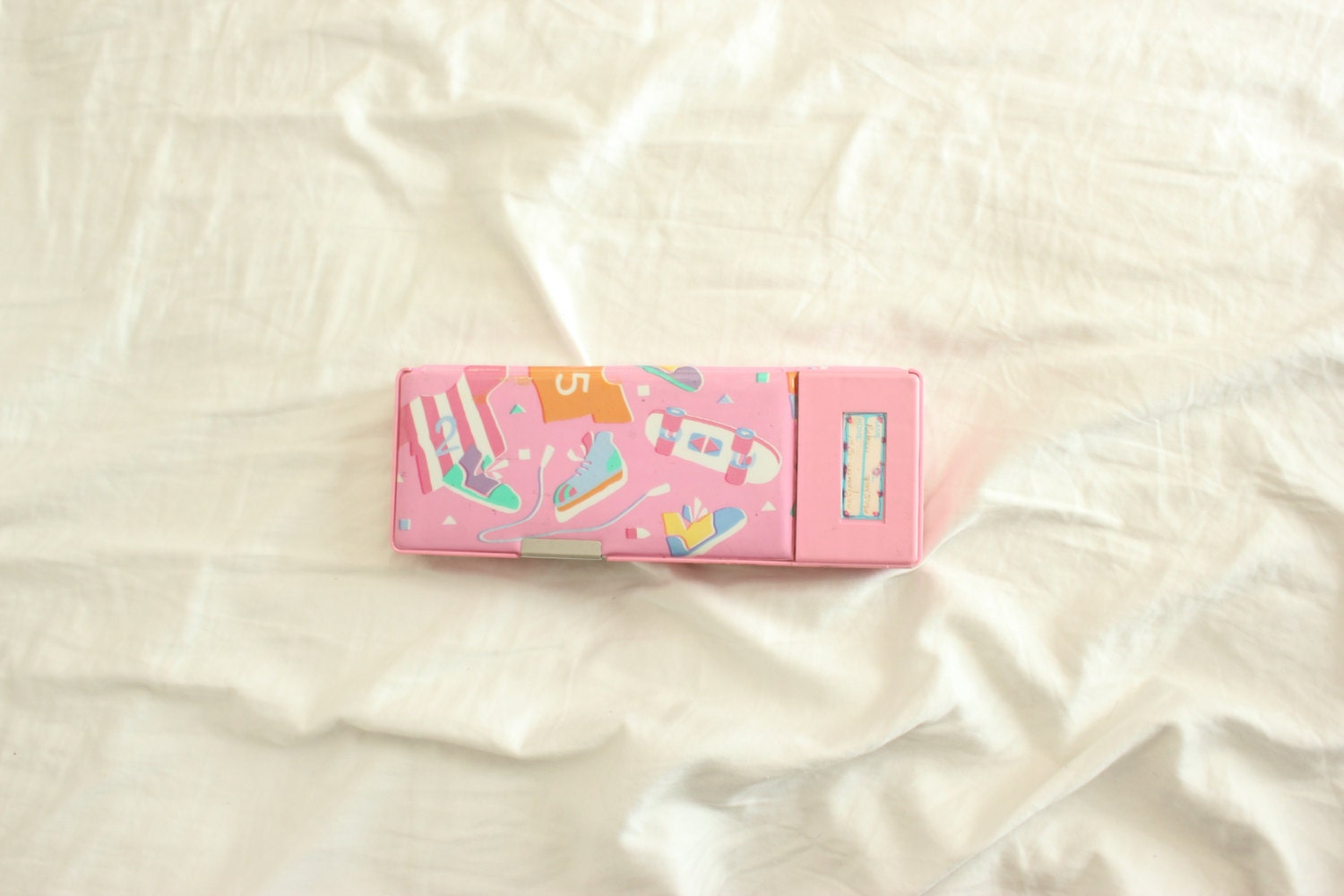 90s pink pop up flomo pencil case
