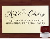 Calligraphy Handwriting Script Custom Return Address Stamp - Personalized SELF INKING Wedding Stationery Stamper - Style 9013J