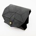 geometric leather bracelet, charcoal lasercut cuff