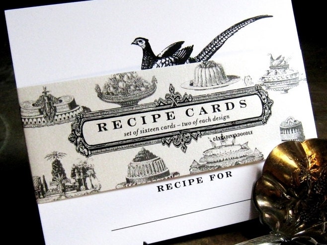 Haute Cuisine Recipe Cards