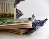 photo album - for mini instagram prints, accordion, vellum, vintage postcard