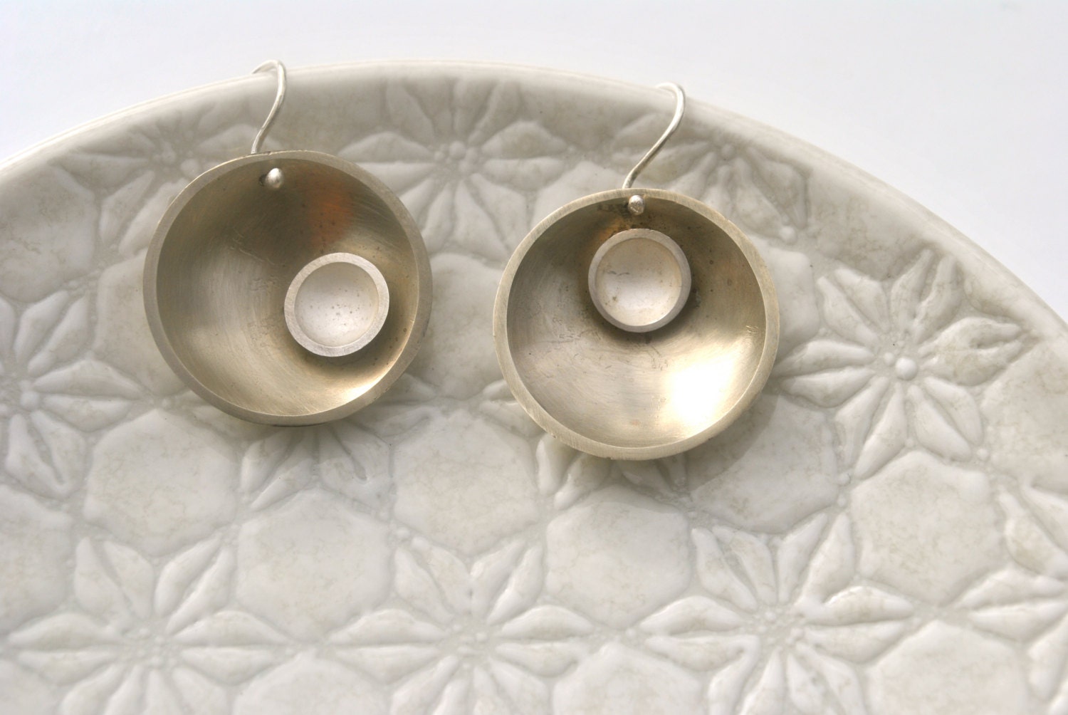 Free shipping today  22/1/   Silver Orb Earrings