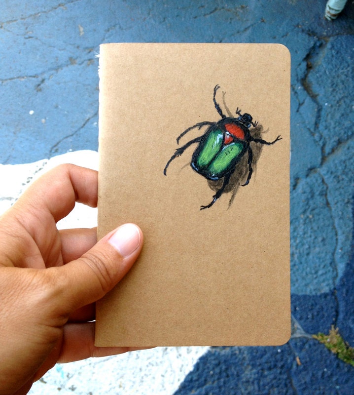 Bug Book, Painted Moleskine Pocket Journal