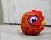 Needle Felted Rhode Island Red Chicken Toy