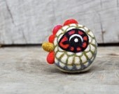 Needle Felted Leghorn Chicken Toy