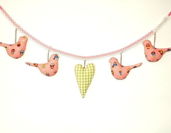 Petite Flowers in Pink Cotton and Lace Double Fold Bias Tape