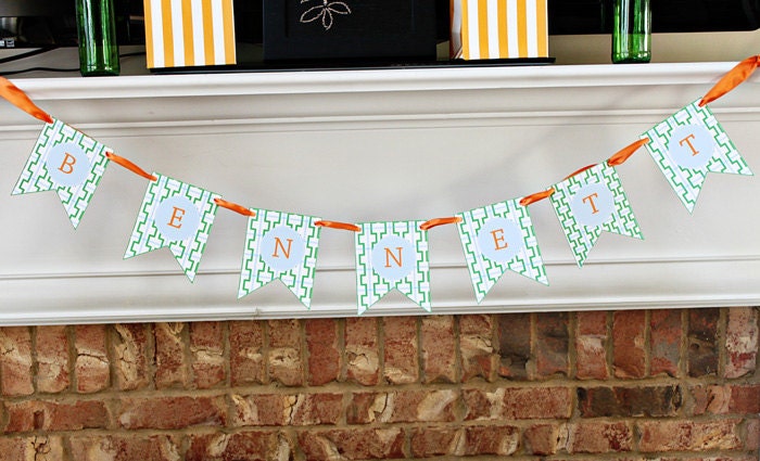 NEW Geometric Name Banner