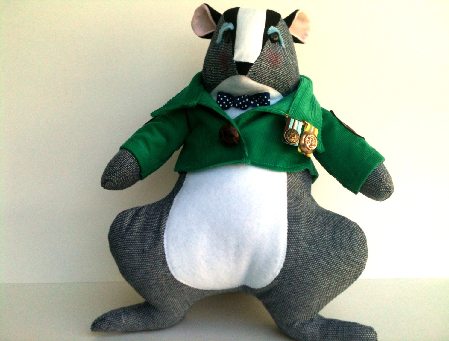 Captain Badger Soft Sculpture