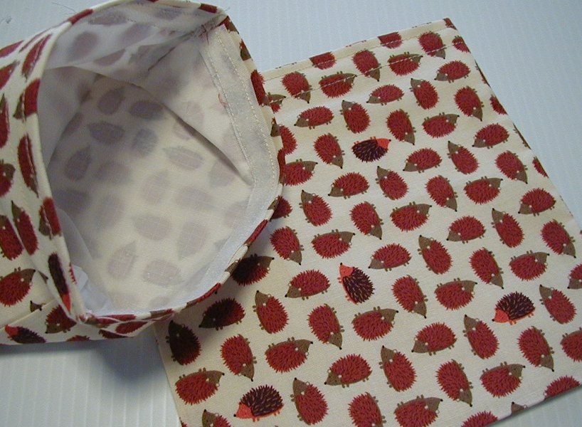 2 pc Hedgehog Reusable Sandwich and Snack Bag