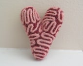 Heart Shaped Brains - A Needle Felted Zombie Valentine