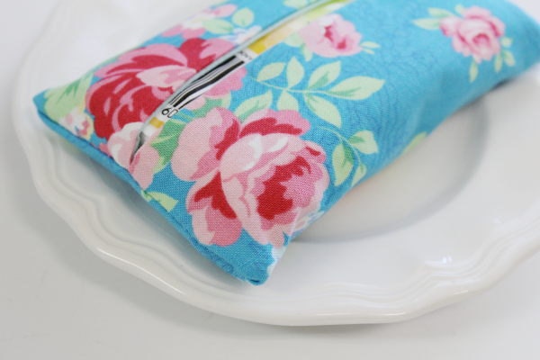 flower lined tissue holders.