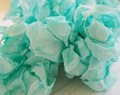 Crinkled Ribbon-Aqua