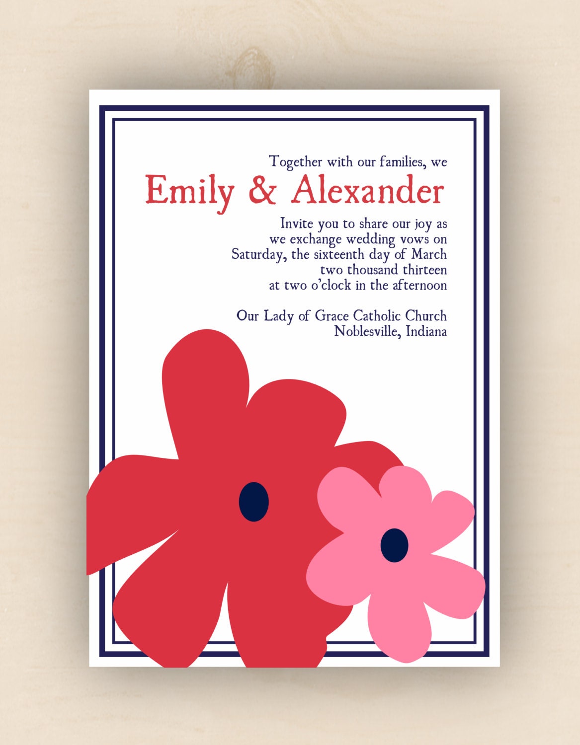 Colorful Flower Wedding Invitation Il_170x135